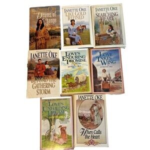 JANETTE OKE Inspirational Novel Fiction Books 4 Hardcover & 4 Paperback Lot of 8